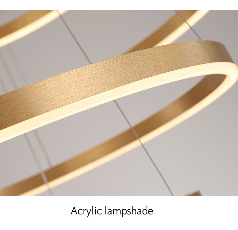 Lampe Anneau Solara avec construction en aluminium premium et acrylique 12500 lumens