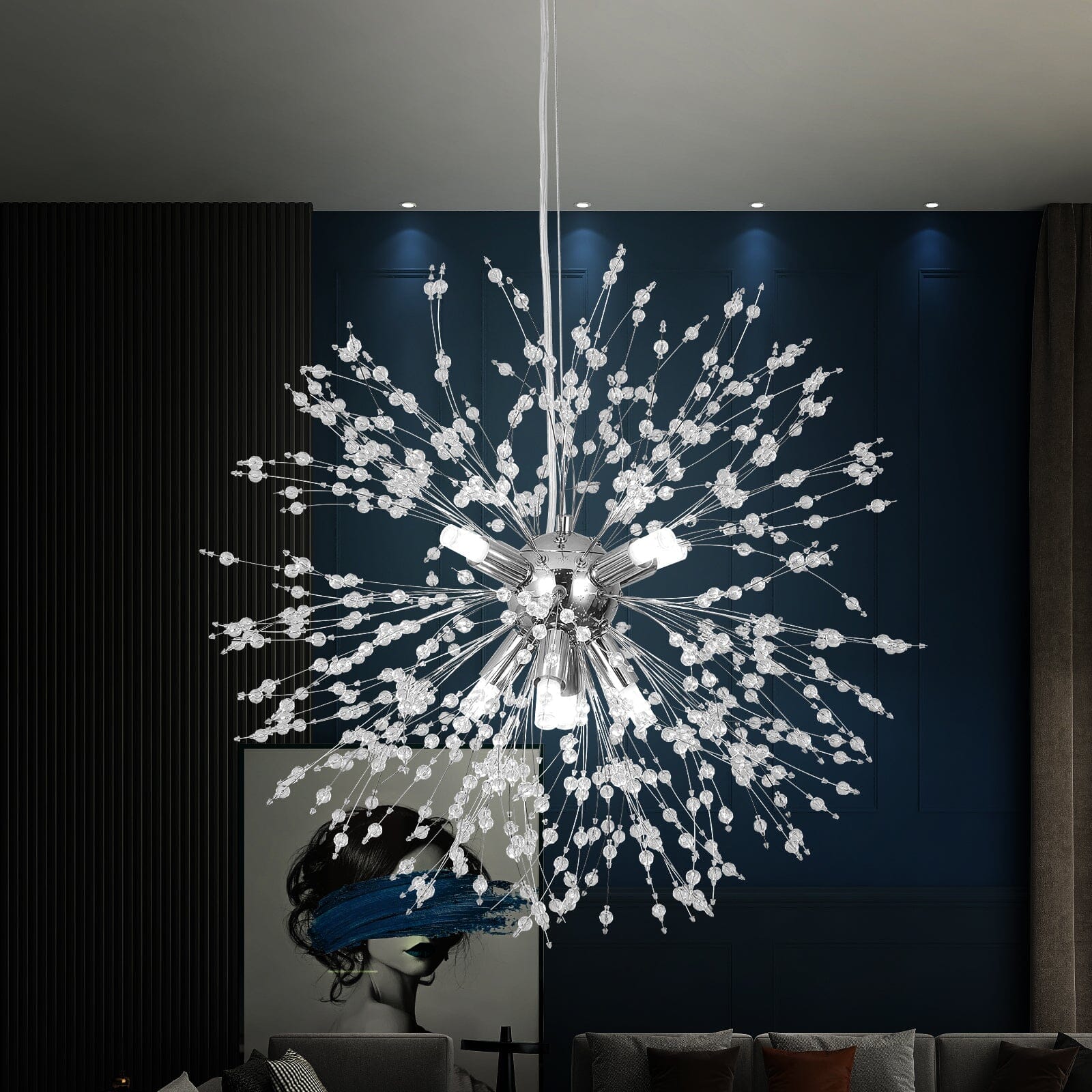 Elegant Dandelion Crystal Pendant Light For Modern Interiors