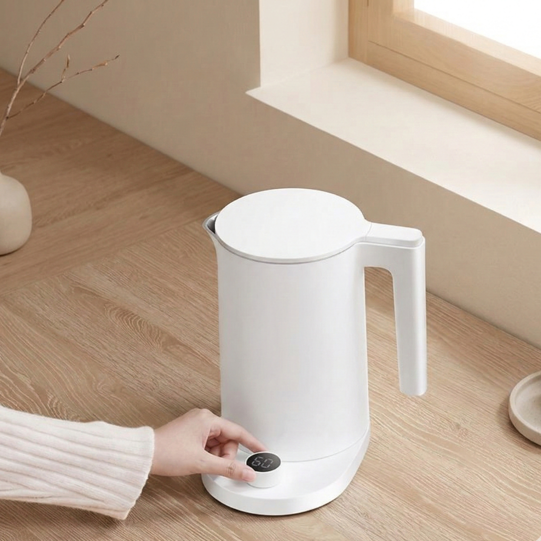 Elektrischer Wasserkocher mit Temperaturregelung, 1,7 l Fassungsvermögen | Rosalyssa