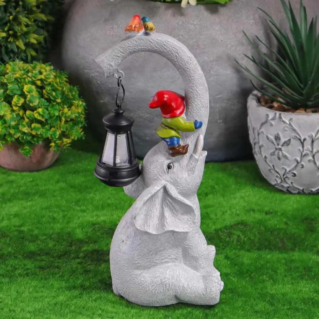 Lanterna da Giardino a Energia Solare a Forma di Elefante per Spazi Esterni | Rosalyssa