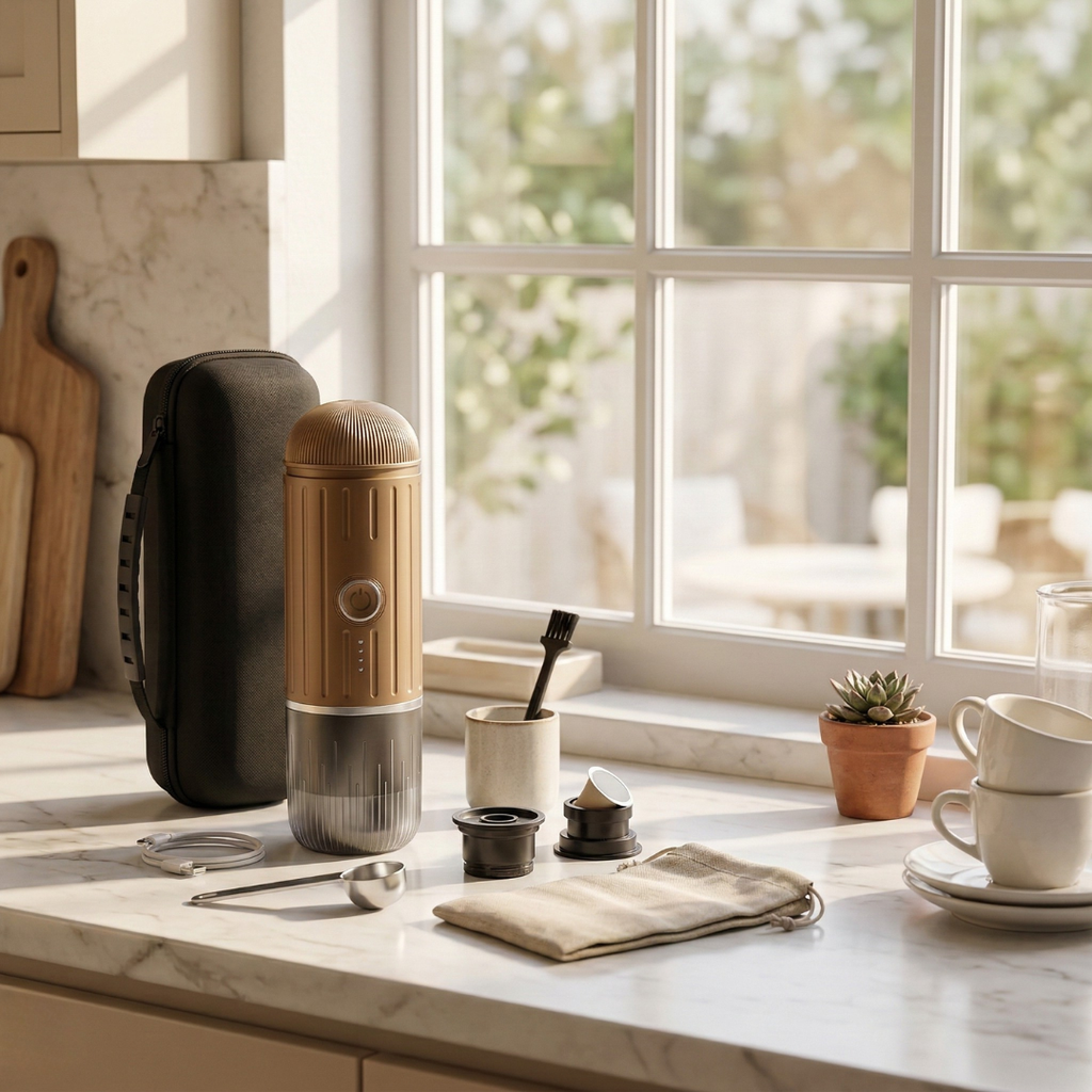 Rejse-espressomaskine til camping og rejser på farten | Rosalyssa