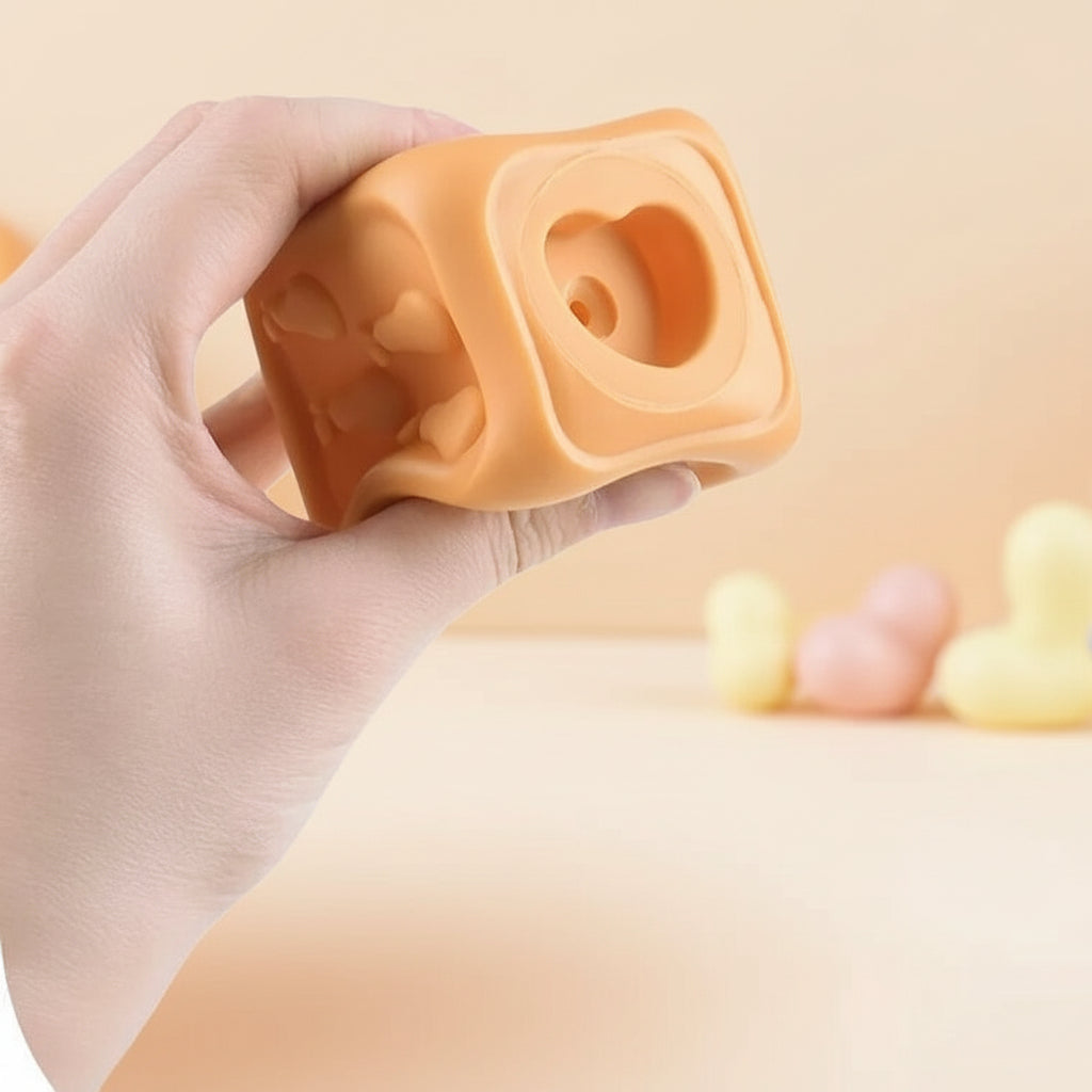 Soft Sensory Stacking Blocks With Teething Cubes For Babies