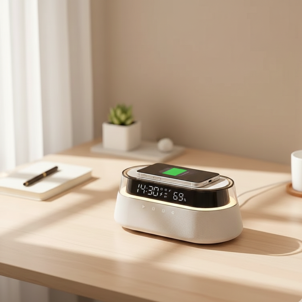 Reloj Despertador Inteligente con Altavoz Bluetooth para Dormitorio | Rosalyssa