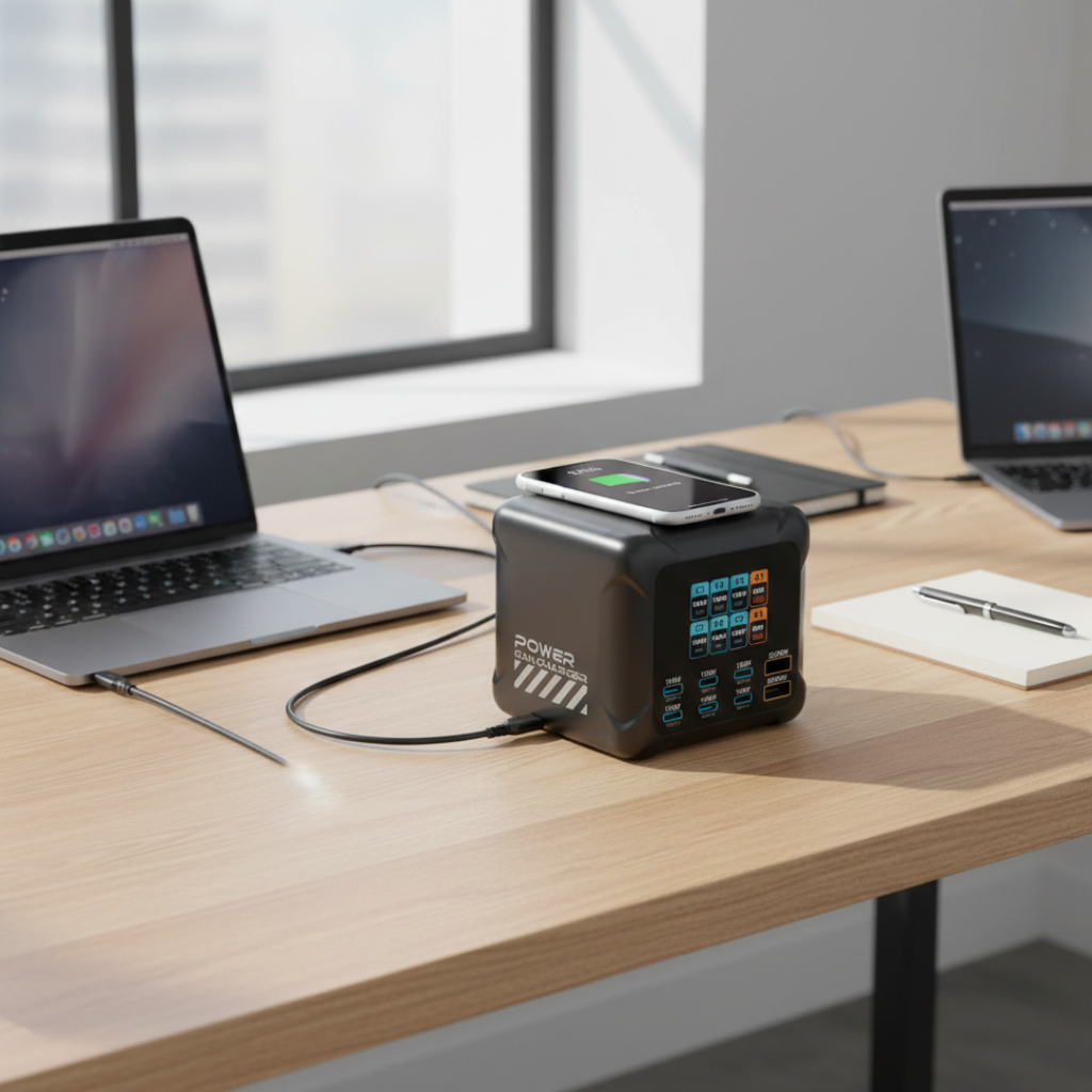 محور شحن سريع GaN لشواحن USB-C متعددة الأجهزة | روزاليسا