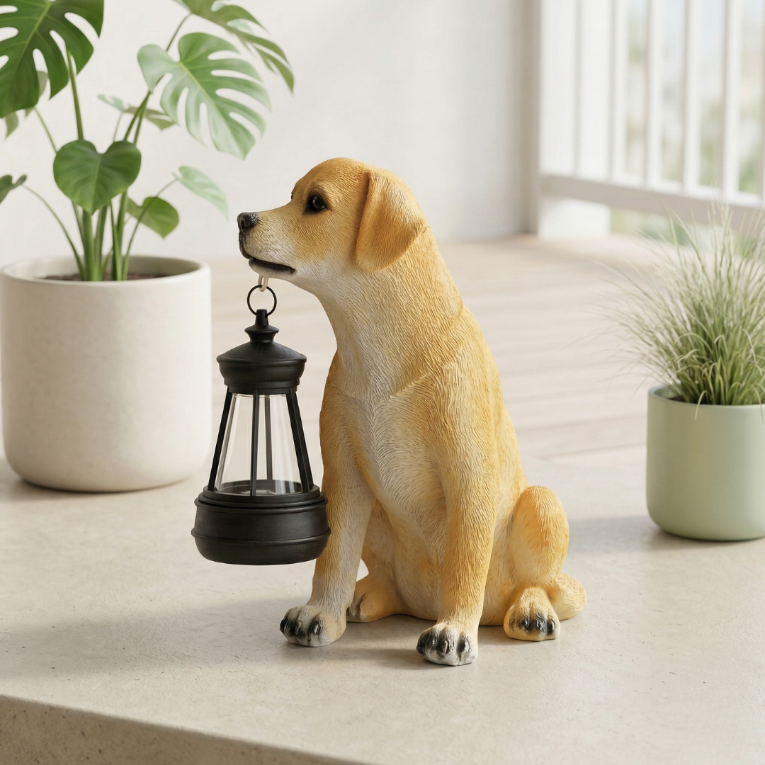 Solhund Havefigur til Udendørs Haver og Terrasser | Rosalyssa