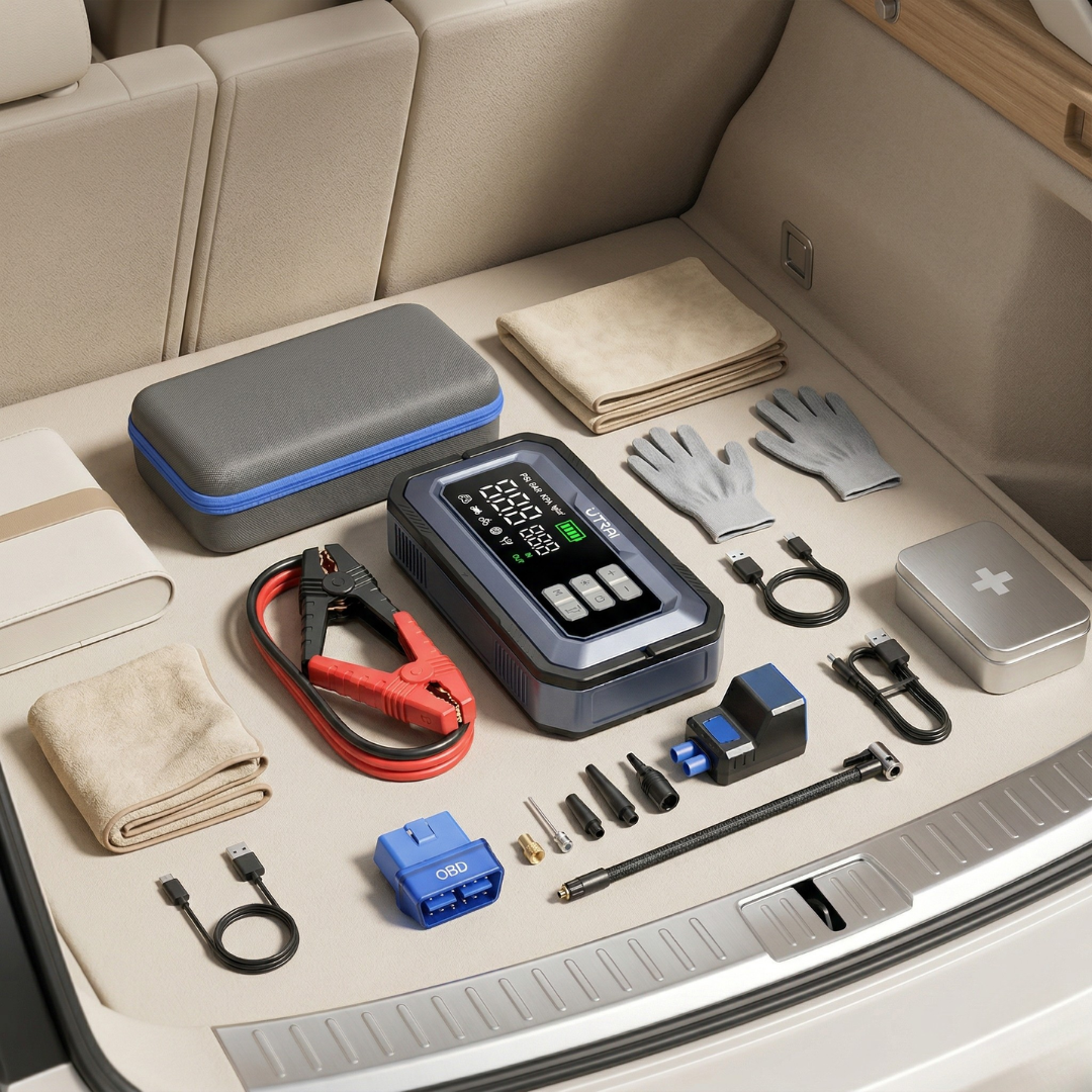 Avviatore di Emergenza per Auto con Compressore d'Aria per Alimentazione Stradale di Emergenza | Rosalyssa