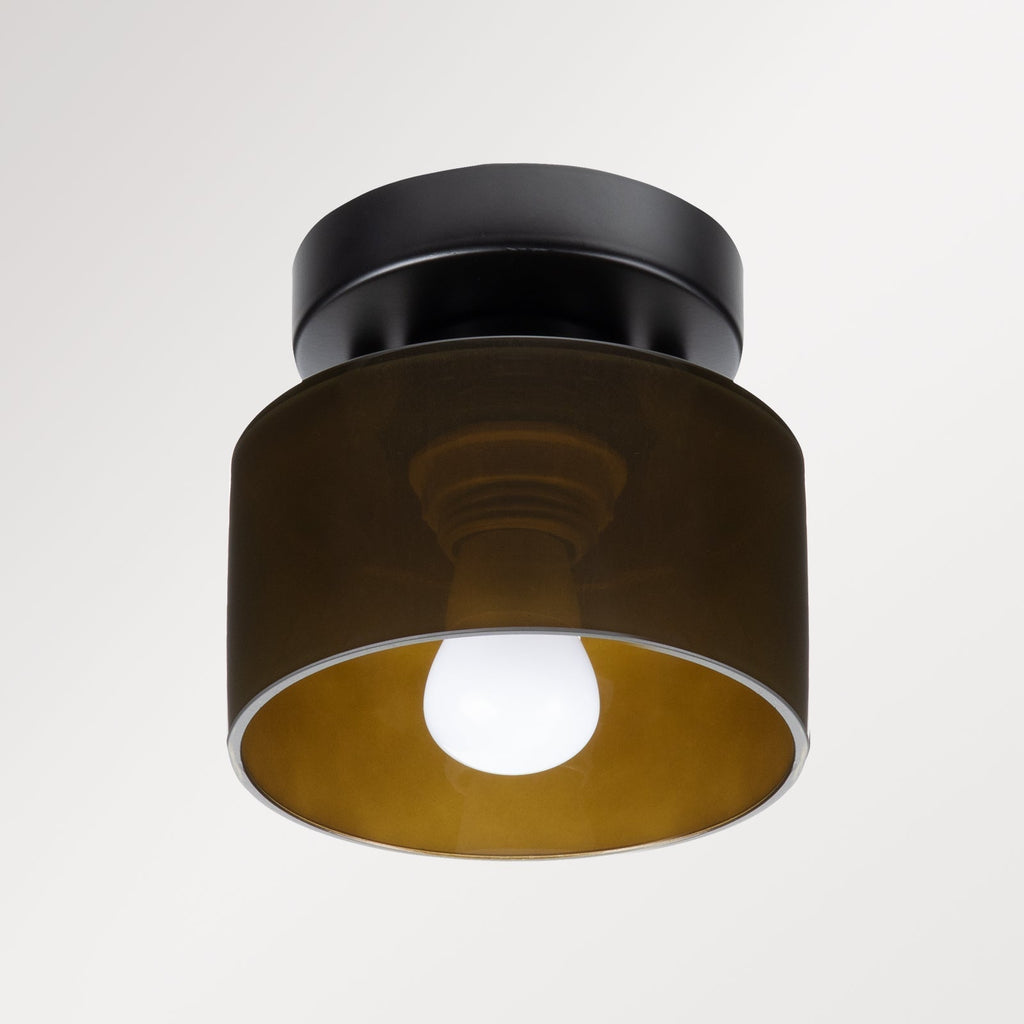 Lámpara de techo retro de vidrio ámbar E27/E26 para cocina, pasillo y sala de estar