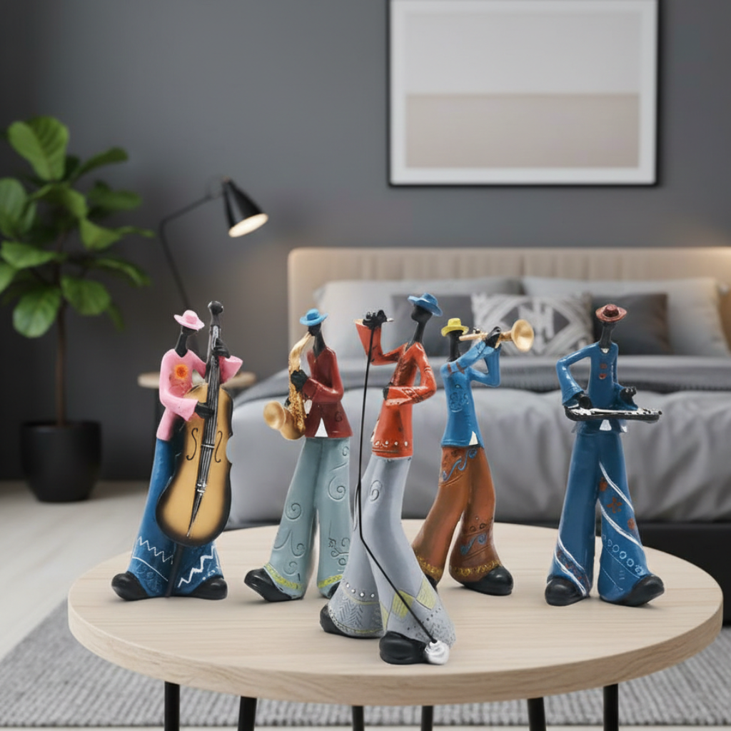 Elegant Abstract Jazz Music Resin Sculpture Figurine | Rosalyssa