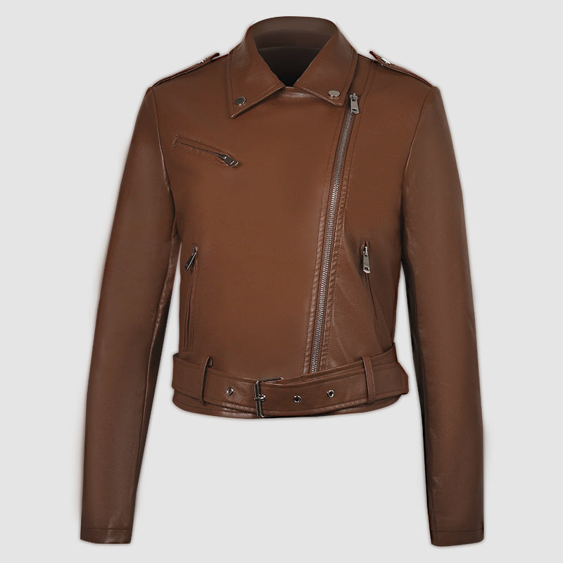 KARA – Veste Courte Ceinturée Style Motard