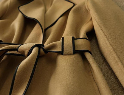 Hand Tied High-grade Woolen Overcoat