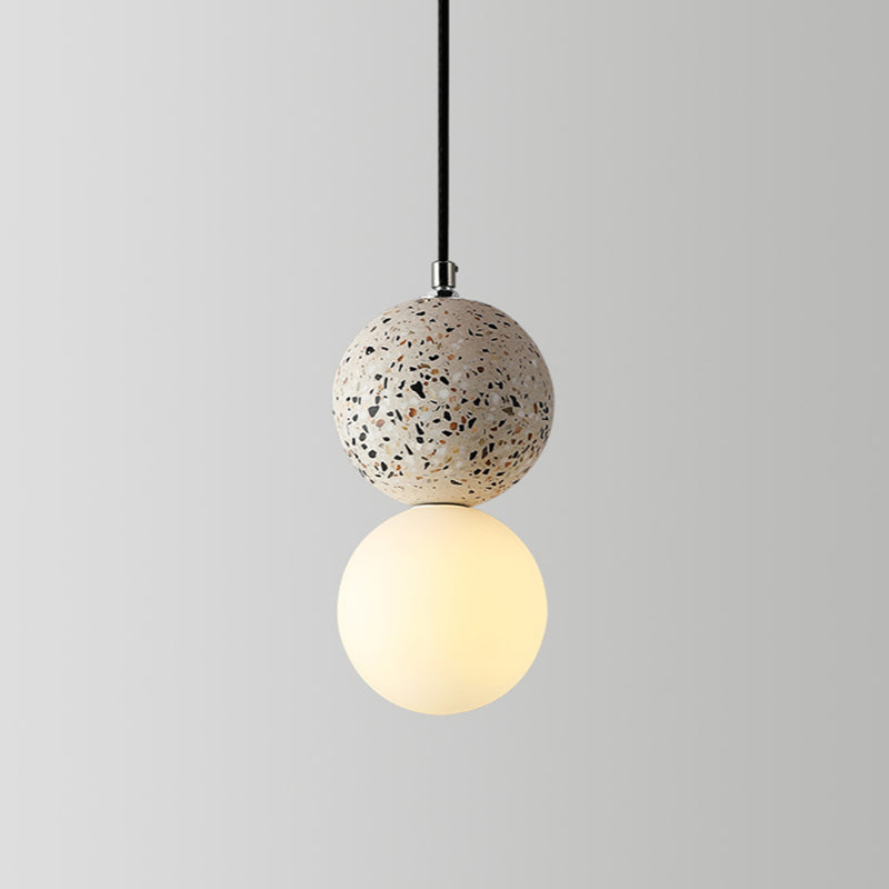 NovaLux LED Pendant Lights Small Glass Lamps For Dining Tables Black And White