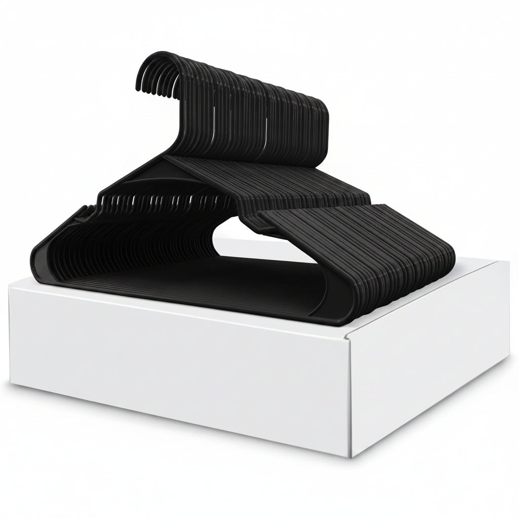 Slim Plastic Clothes Hangers Set For Heavy Duty Closet Organizer