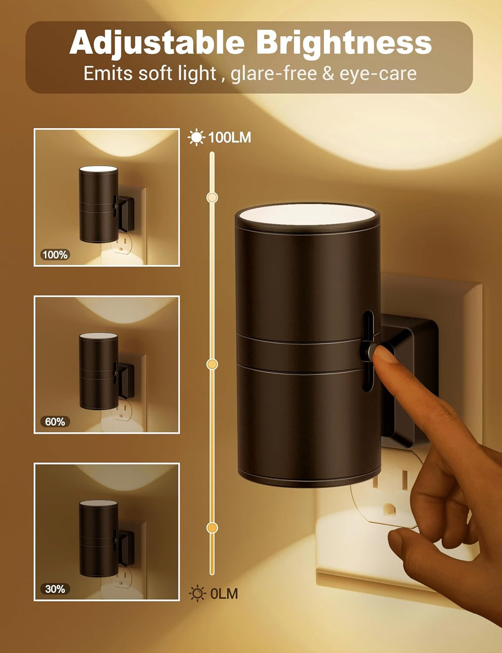NightNova LED-Nachtlicht mit intelligenter dimmbarer Steckerlampe