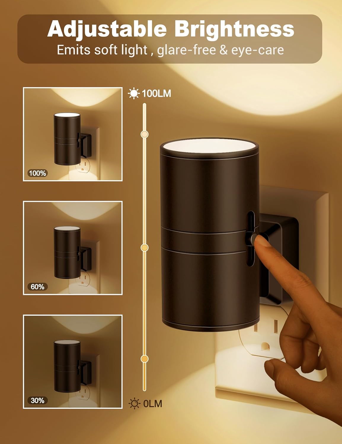 NightNova LED-Nachtlicht mit intelligenter dimmbarer Steckerlampe