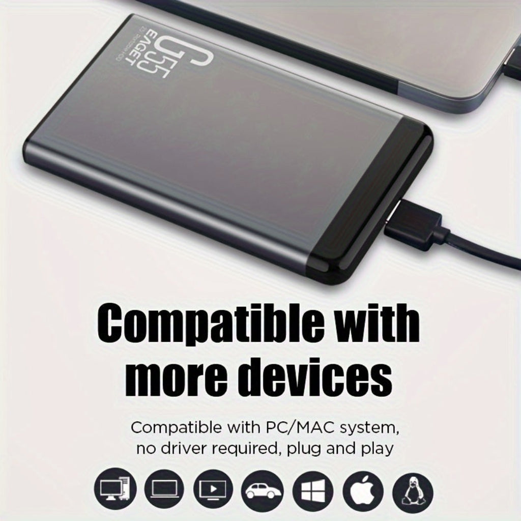 Slim přenosný externí SSD disk pro USB úložiště a zálohy