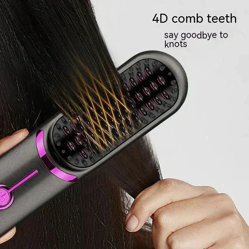 NovaGlow Cordless Straightening Brush Styler For Straight Hair Everywhere