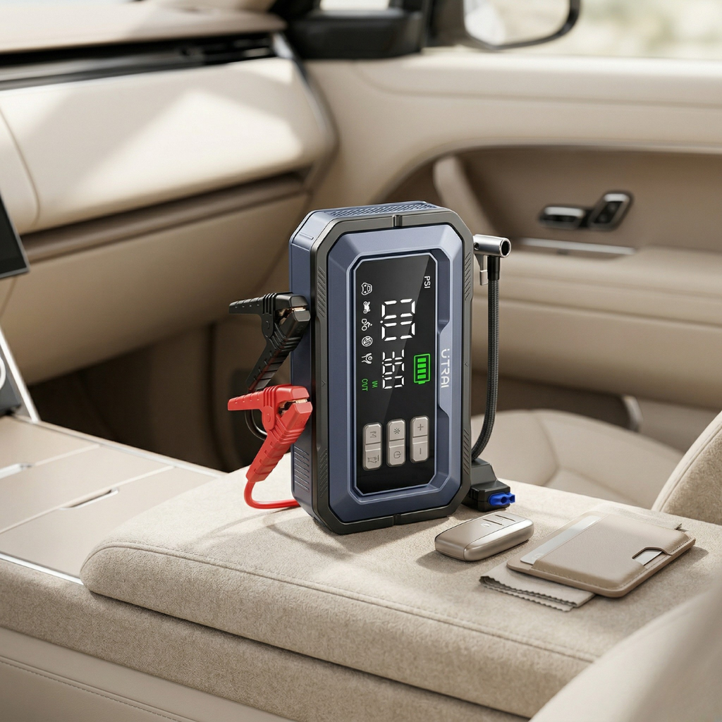 Avviatore di Emergenza per Auto con Compressore d'Aria per Alimentazione Stradale di Emergenza | Rosalyssa