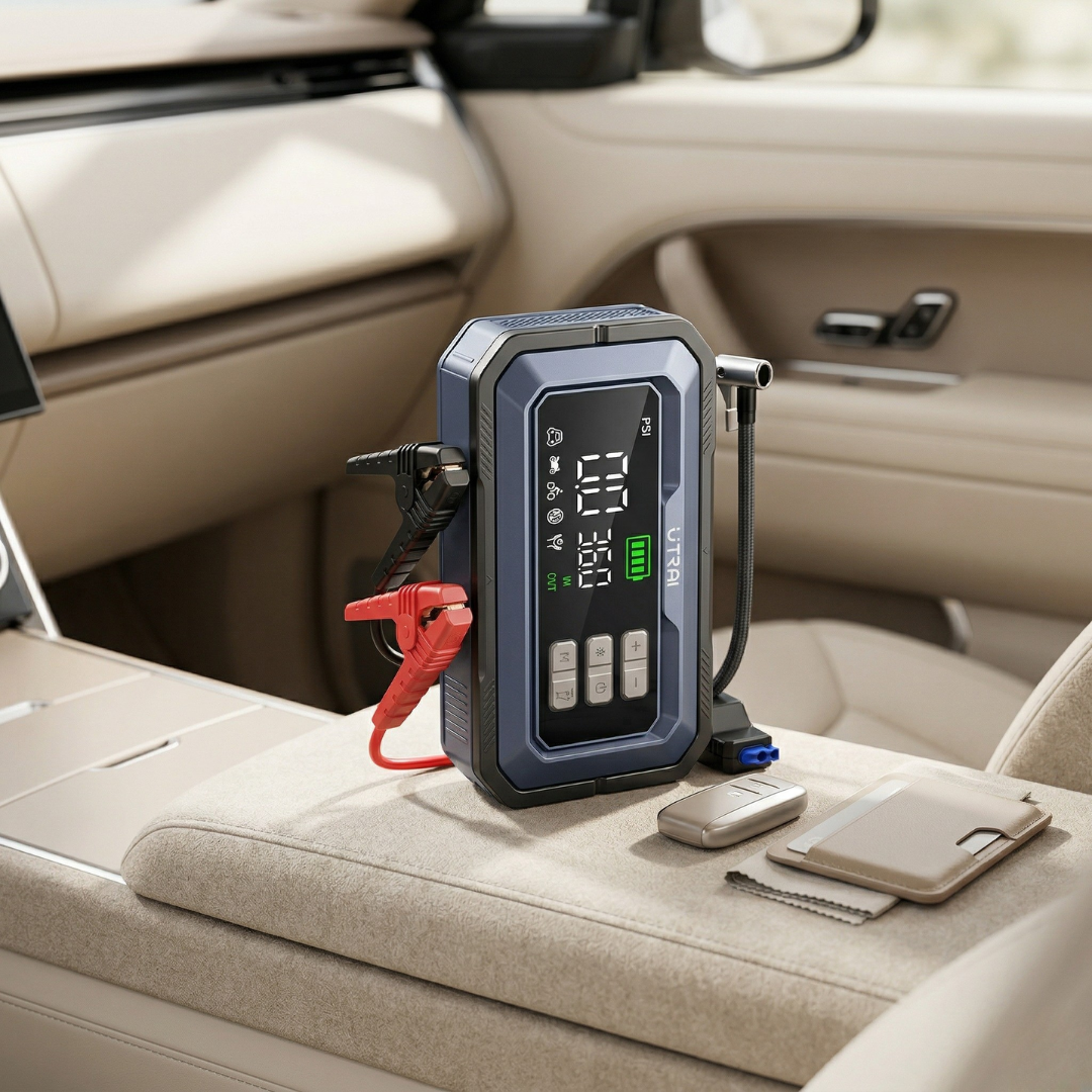 Avviatore di Emergenza per Auto con Compressore d'Aria per Alimentazione Stradale di Emergenza | Rosalyssa