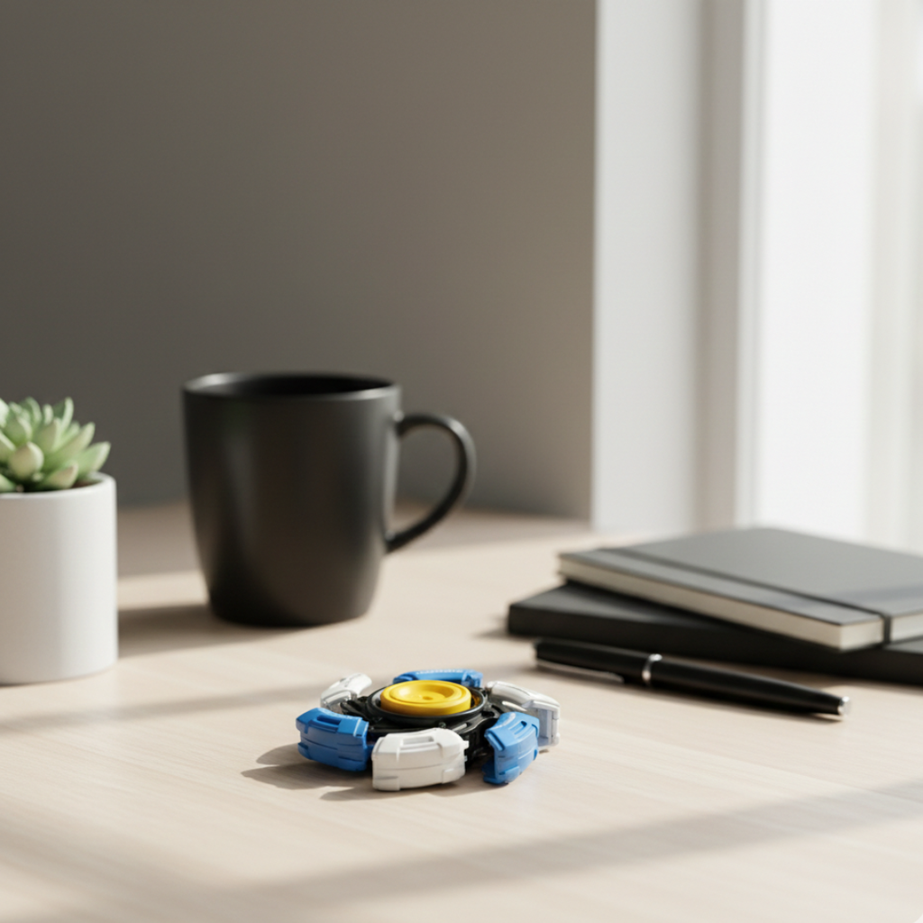 Glødende metal fidget spinner til skrivebord eller kontorbrug hver dag | Rosalyssa
