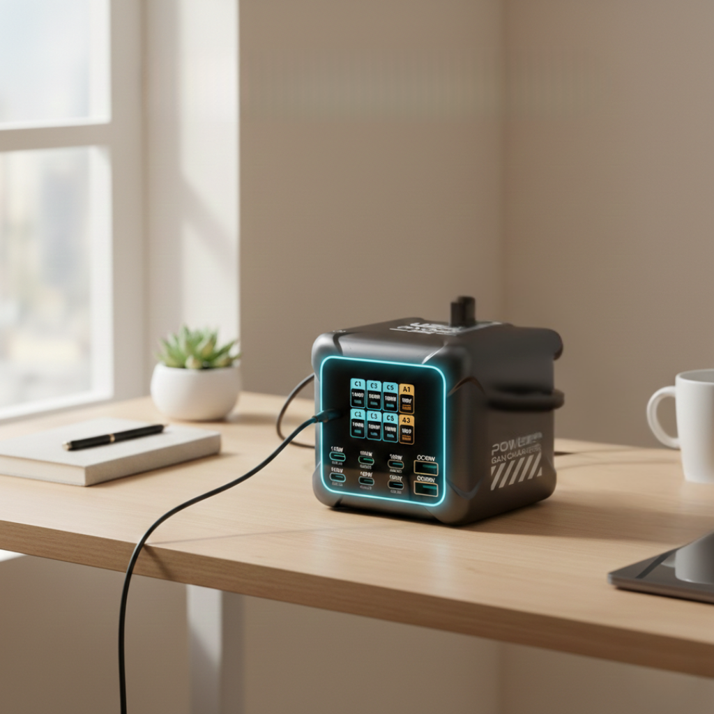 Cargador PowerHub 300W GaN con Múltiples Puertos para Todos Tus Dispositivos | Rosalyssa