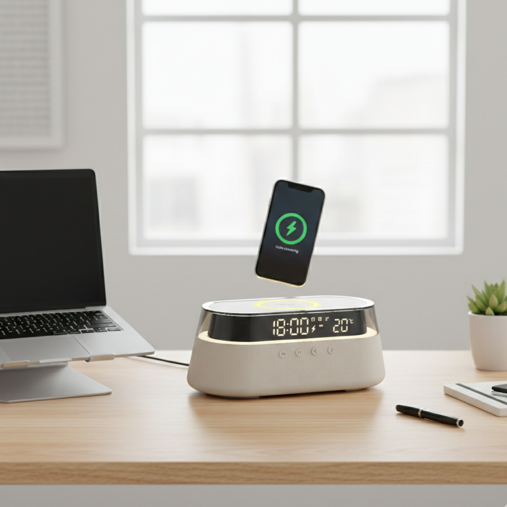 Reloj Despertador Inteligente con Altavoz Bluetooth para Dormitorio | Rosalyssa