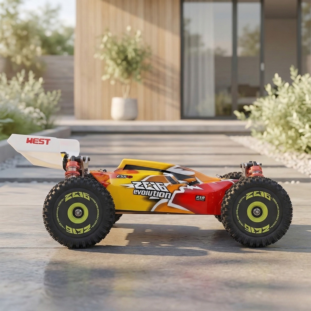 Harjaton RC-kilpa-auto 1:14 mittakaava 4WD Nopea 75 km/h maastoajoon | Rosalyssa