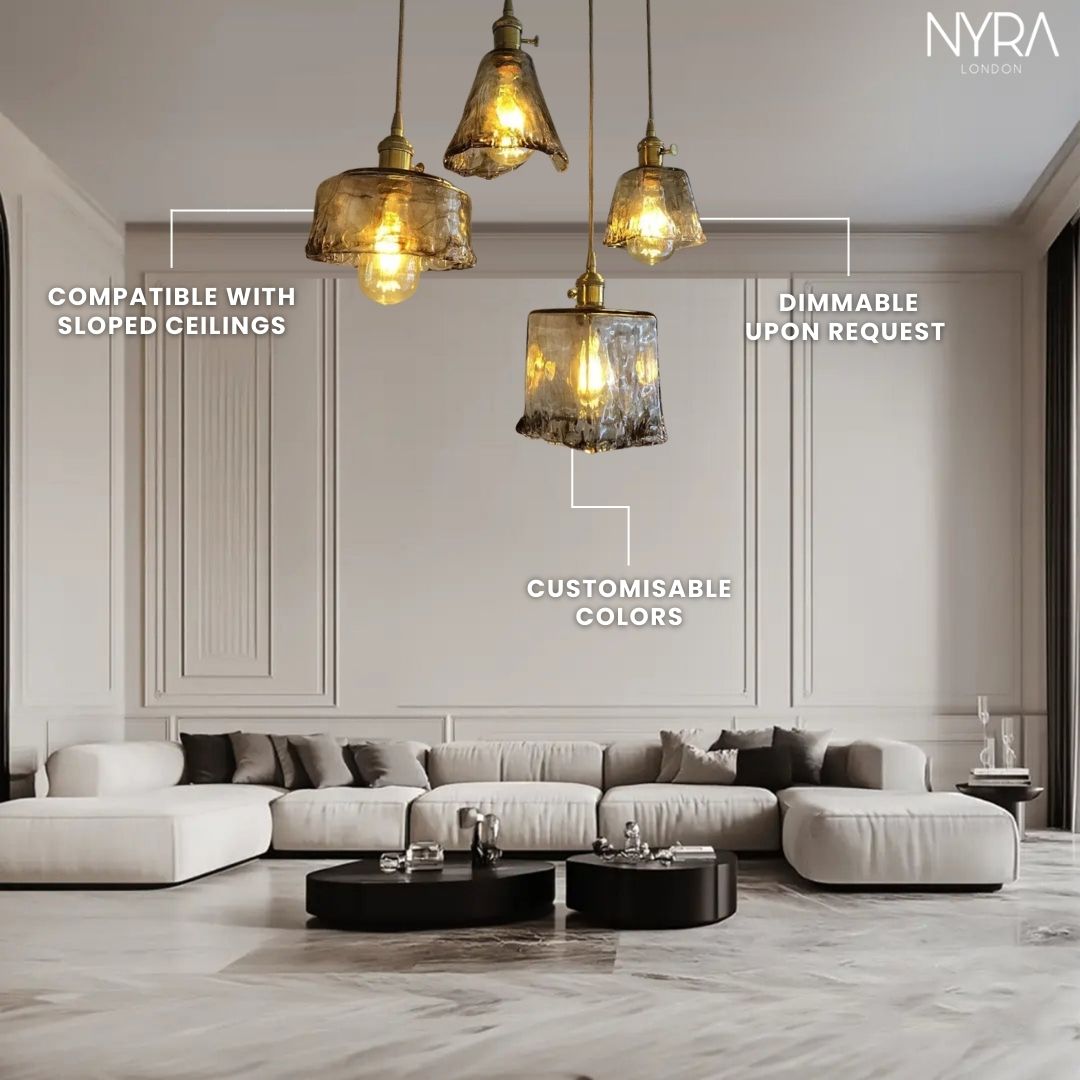 Aurelo Glass Pendant Lights For Modern Kitchen And Bath