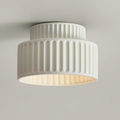 Vesper Ribbed Vintage Semi Flush Ceiling Light For Low Ceilings