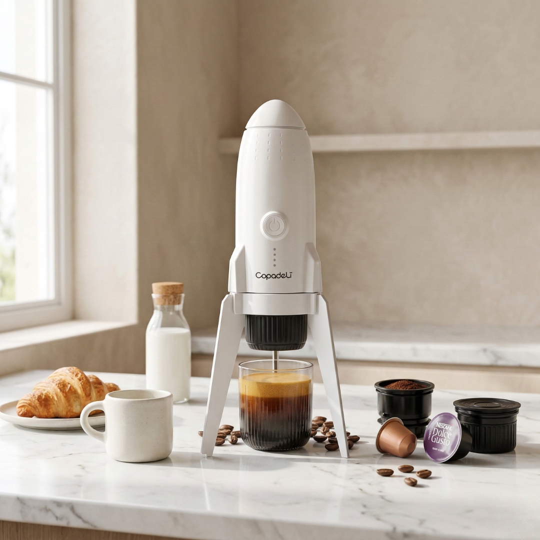 Self-Heating Portable Espresso Machine For Travel And Outdoor Use | Rosalyssa