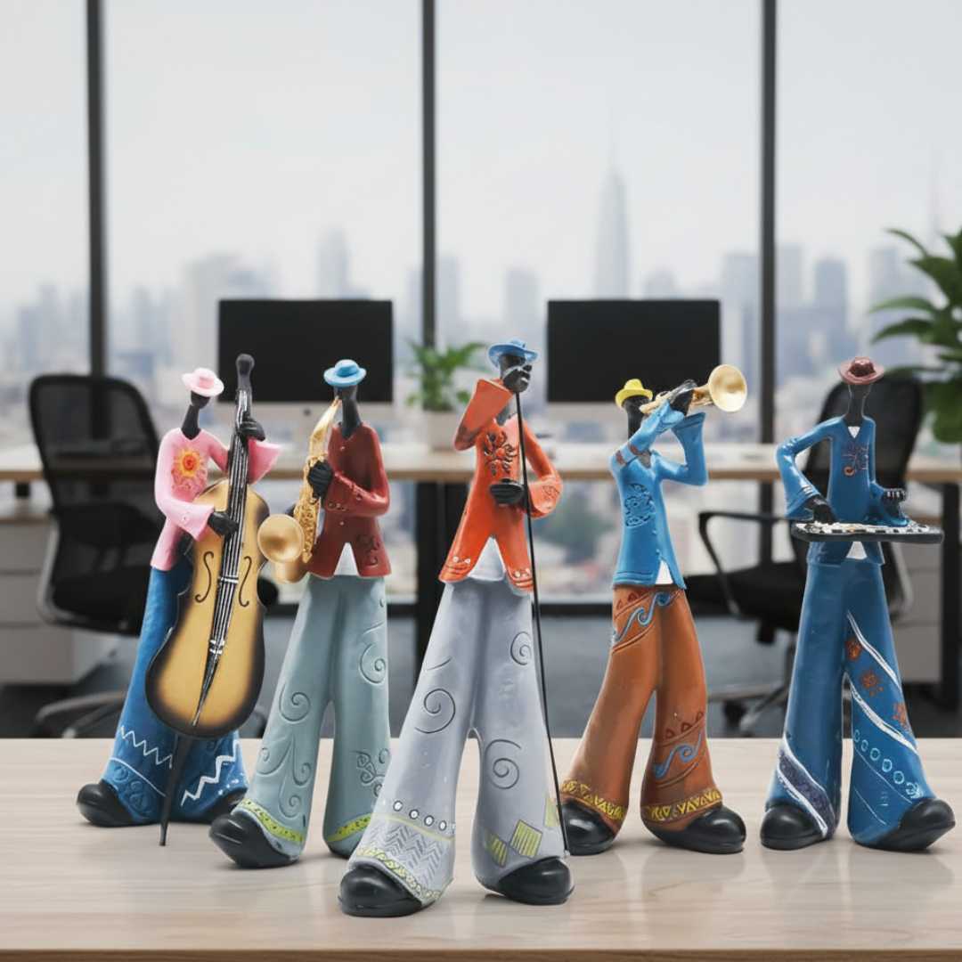 Elegant Abstract Jazz Music Resin Sculpture Figurine | Rosalyssa