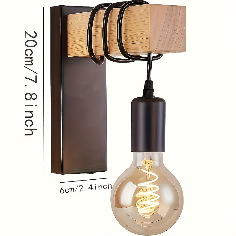 Průmyslové moderní nástěnné svítidlo s paticí E27 a kovovým povrchem