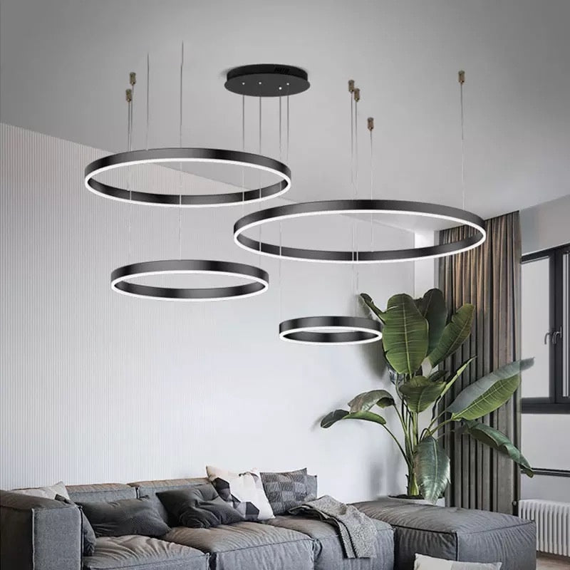 Lampe Anneau Solara avec construction en aluminium premium et acrylique 12500 lumens