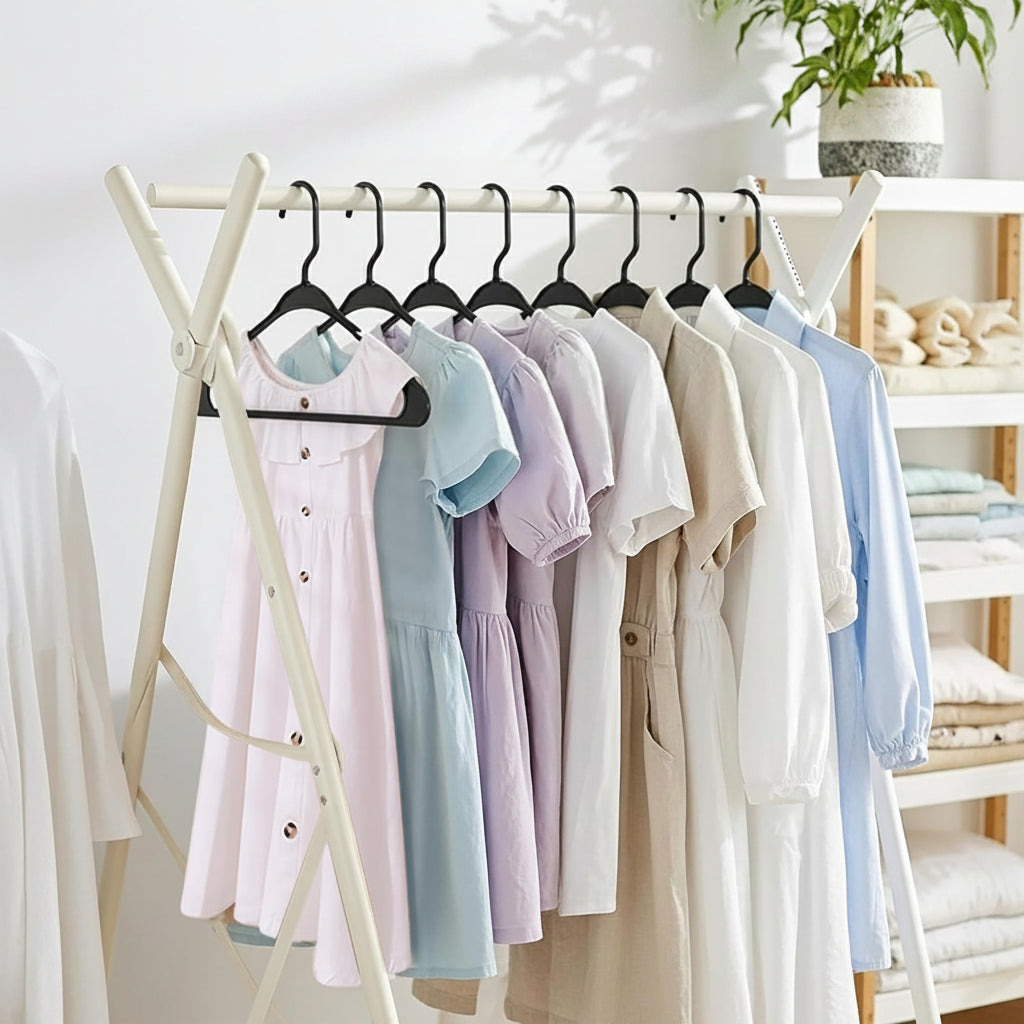 Slim Plastic Clothes Hangers Set For Heavy Duty Closet Organizer