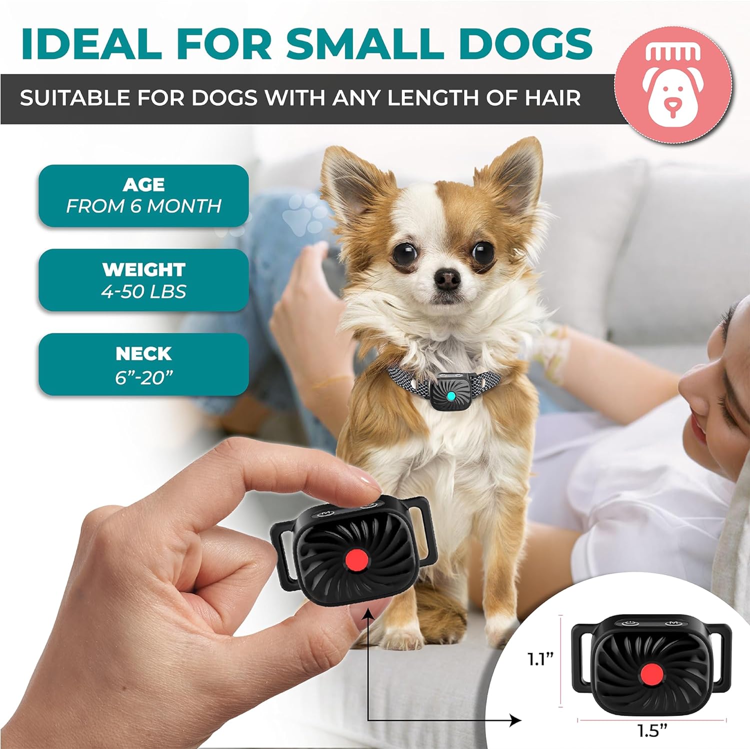 PawGuard CalmPaw Small Dog Bark Deterrent Collar Official