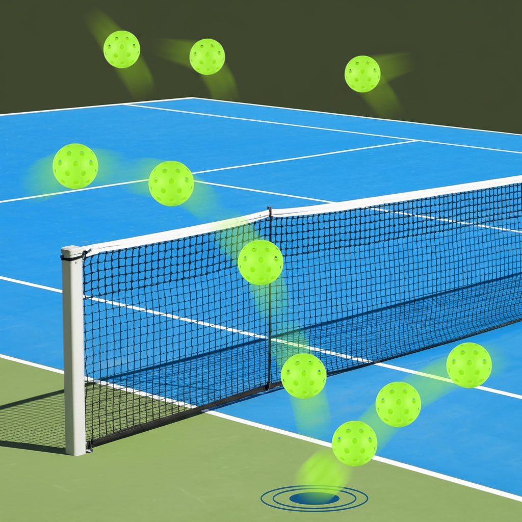 Utendørs 40-hulls lette pickleballballer for trening og spill