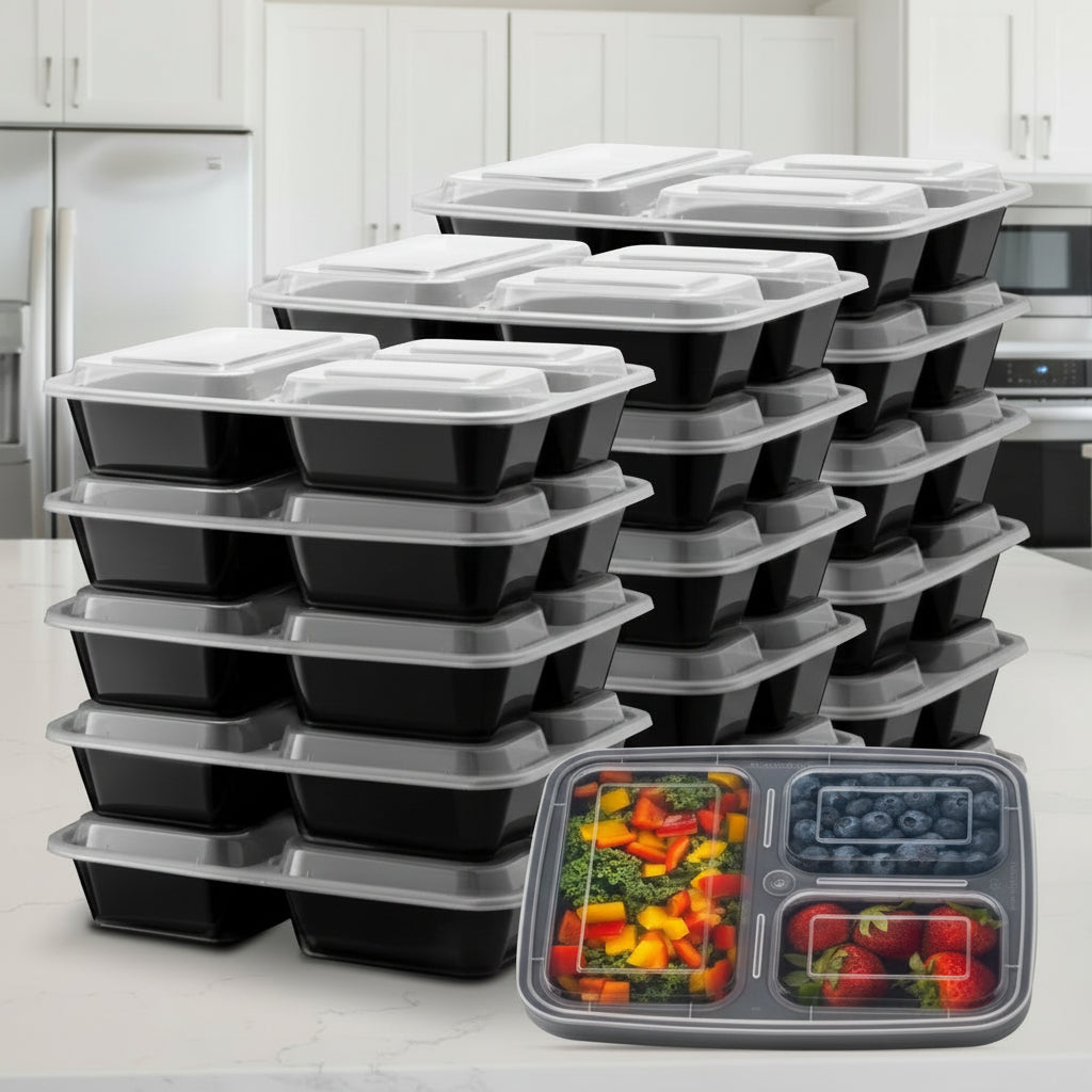 BentoForge Three Compartment Bento Box For Structured Meals