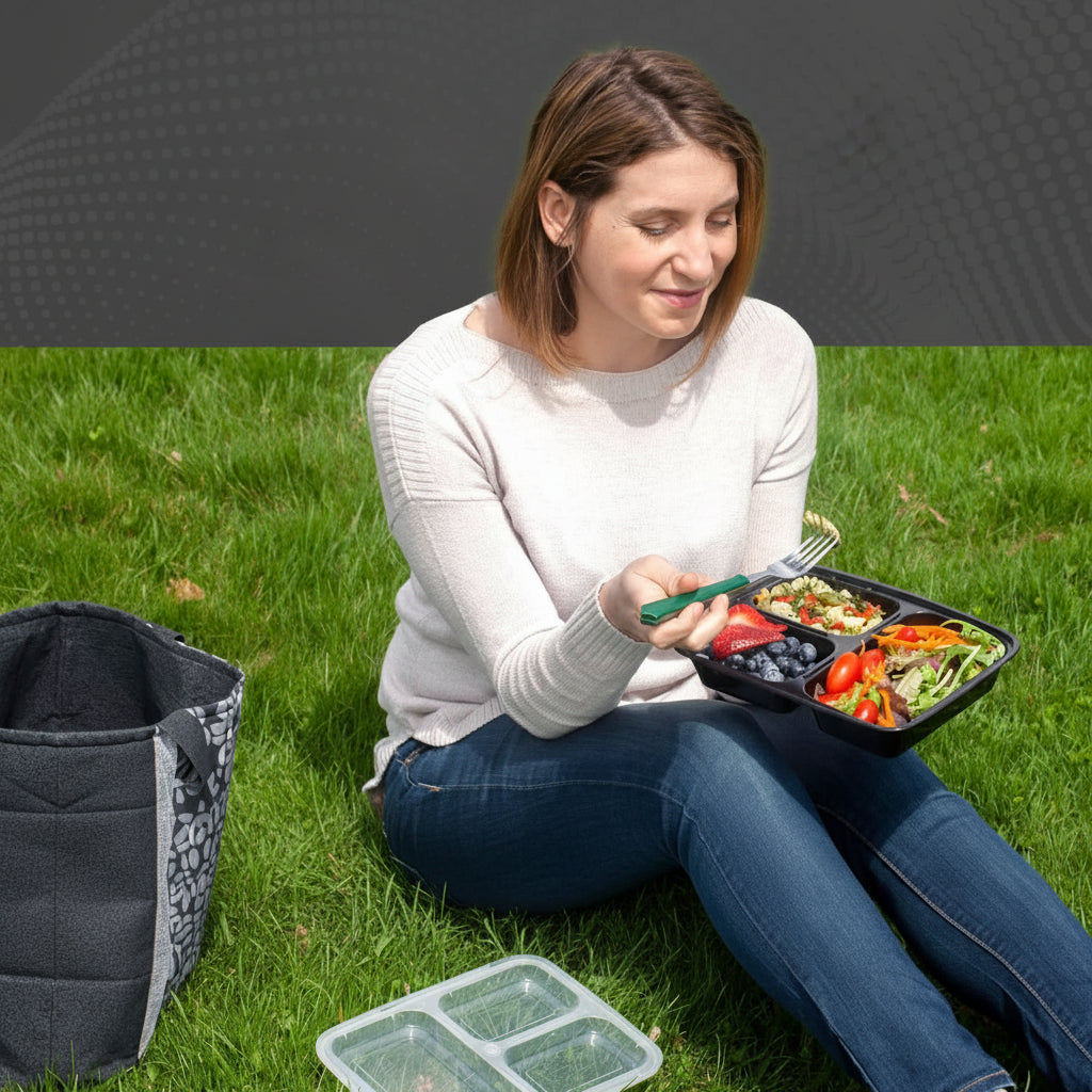 BentoForge Three Compartment Bento Box For Structured Meals