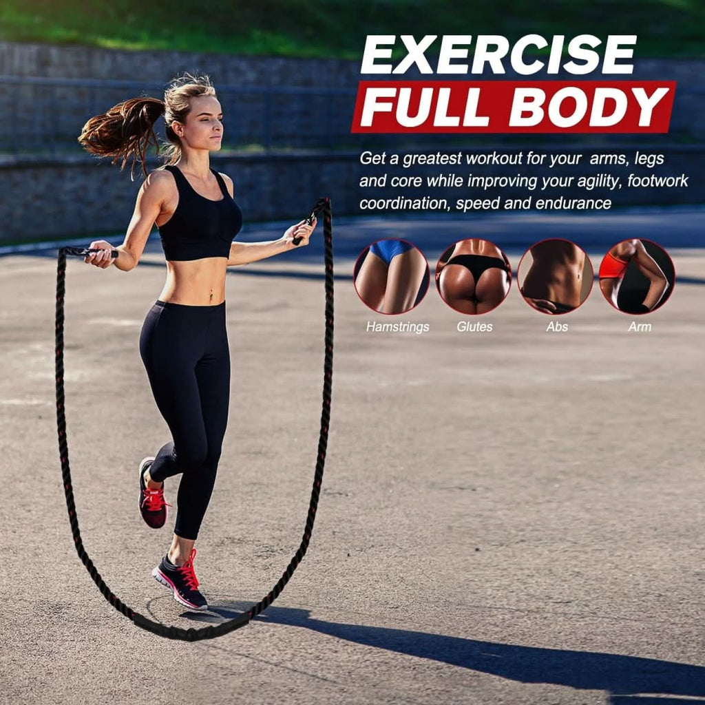 PulseFlex Adjustable Weight Jump Rope For Cardio And Strength Training