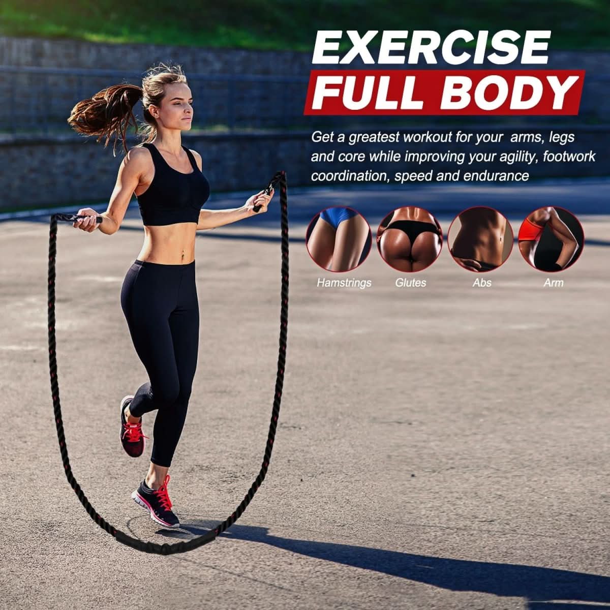 PulseFlex Adjustable Weight Jump Rope For Cardio And Strength Training