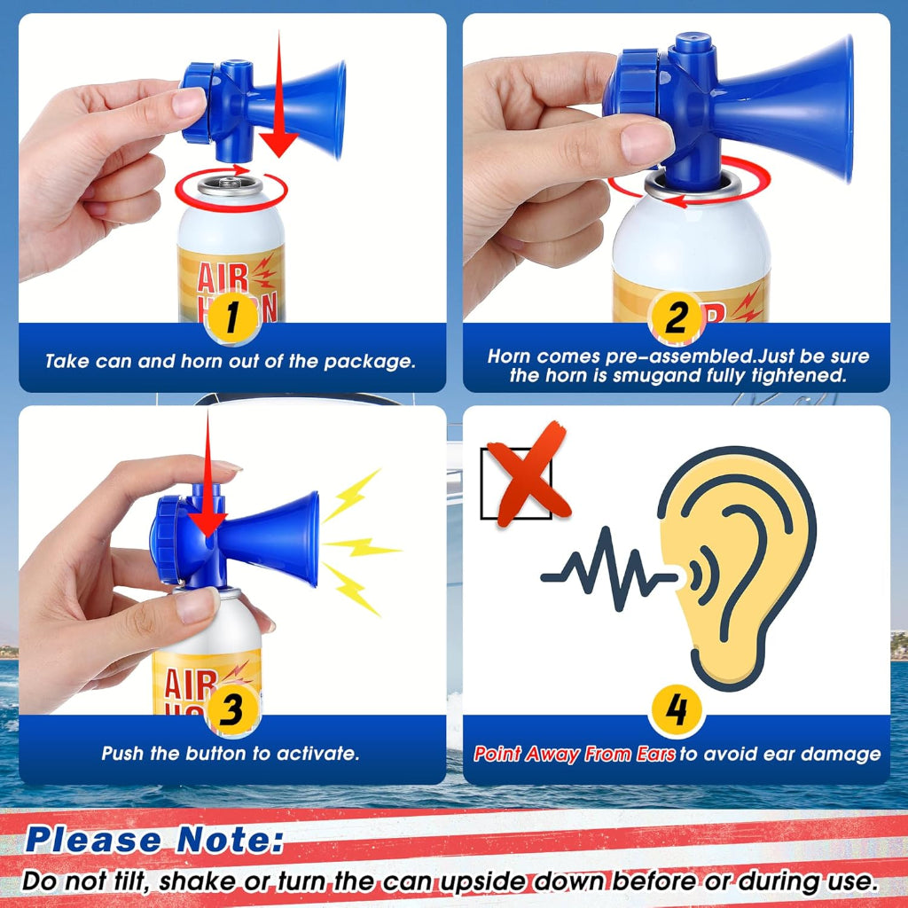Compact Marine Air Horn For Boats And Outdoor Safety