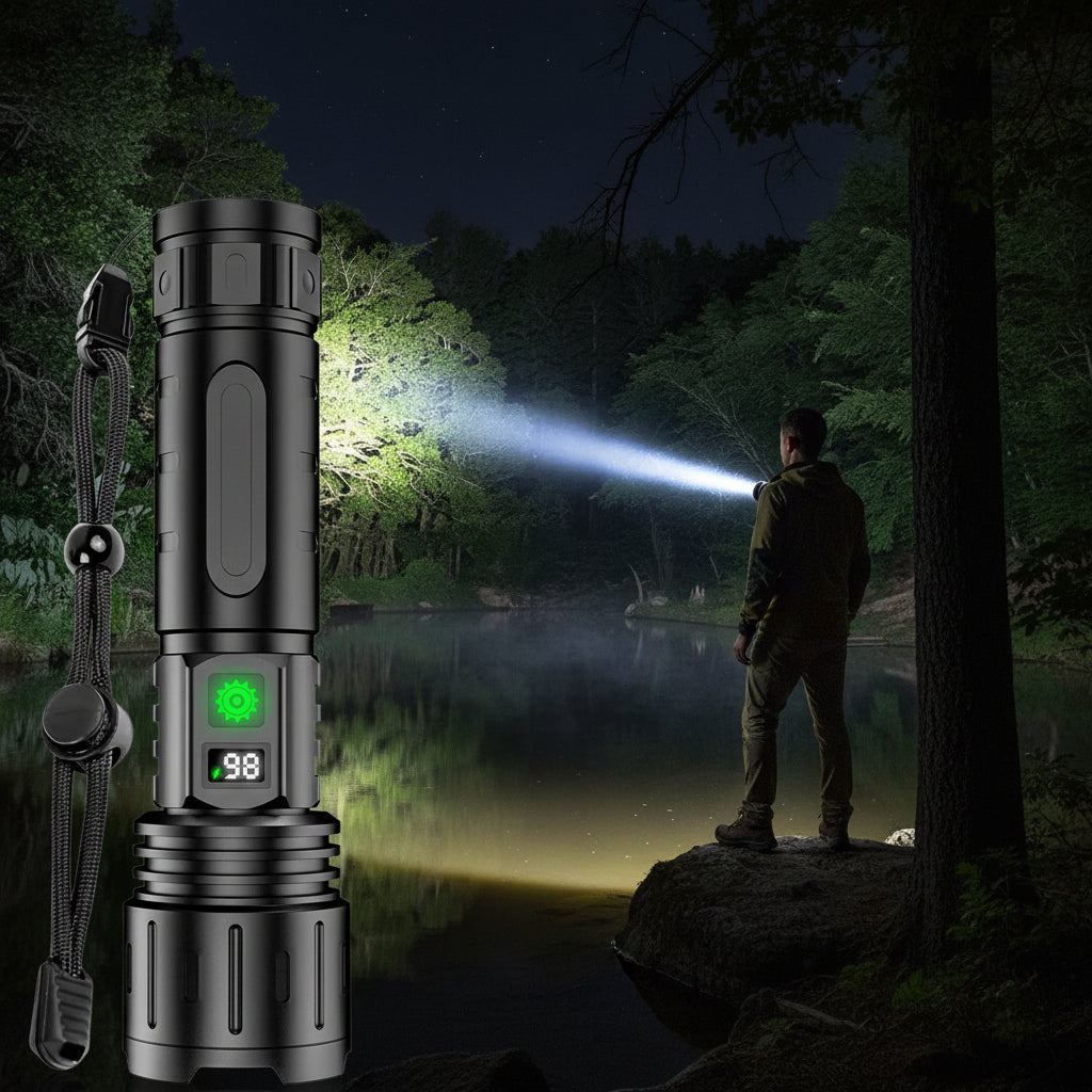 Rechargeable LED Tactical Flashlight Waterproof Torch