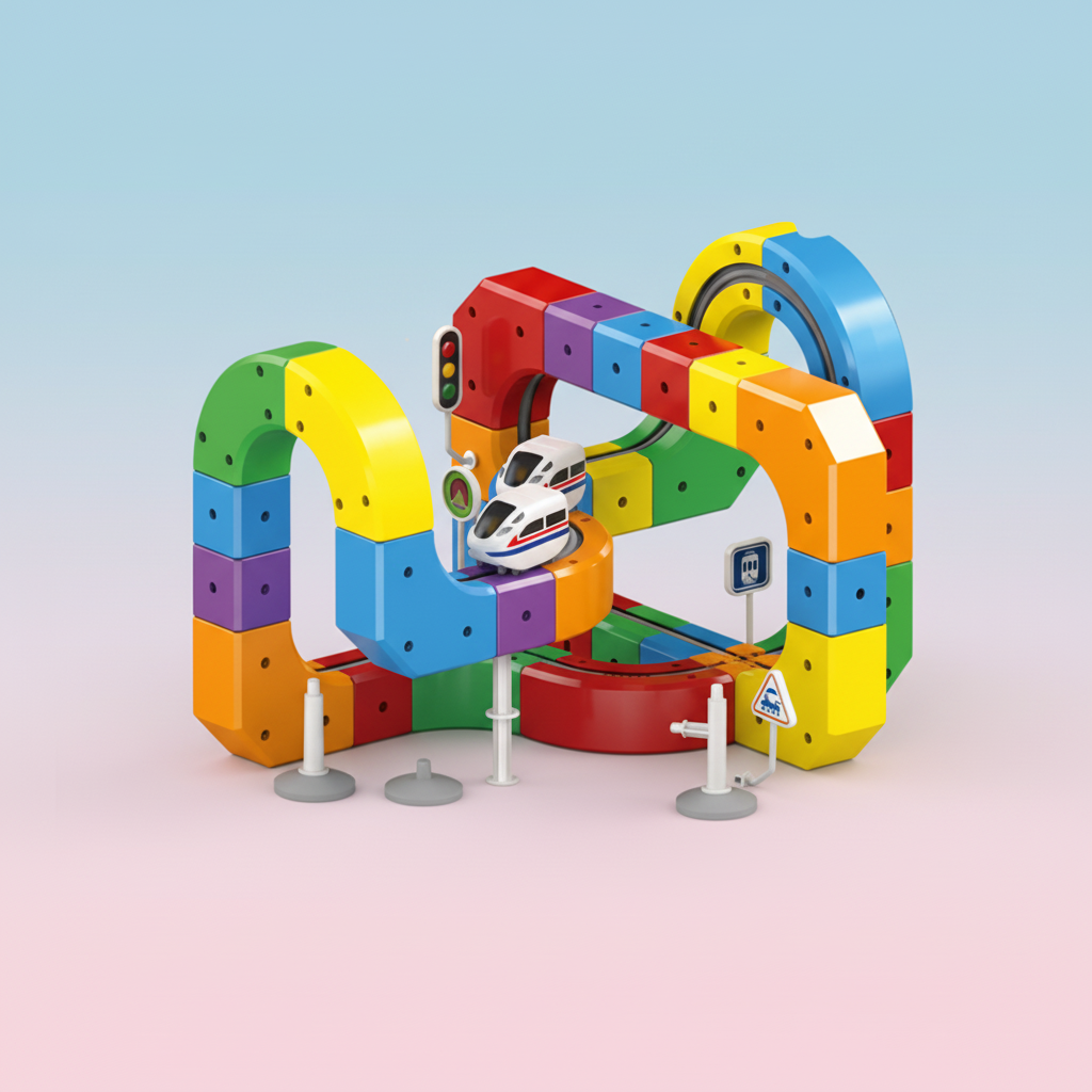 Kids Marble Run Building Blocks Set For Creative Racing