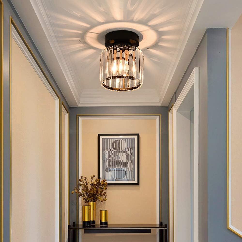 Crystal Ceiling Light E27, Surface Mounted, Modern Hall and Living Room
