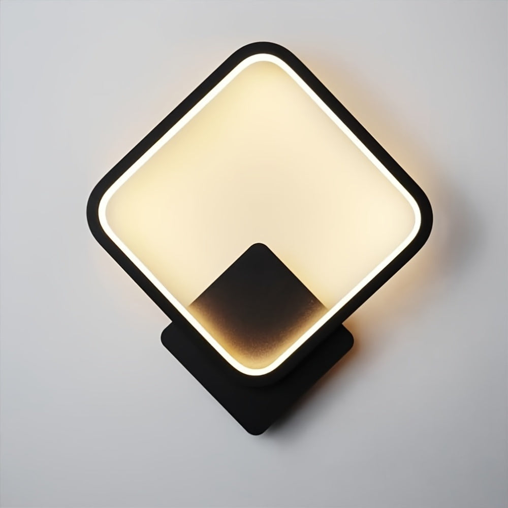 Modern fyrkantig LED-vägglampa för ren geometrisk inomhusbelysning
