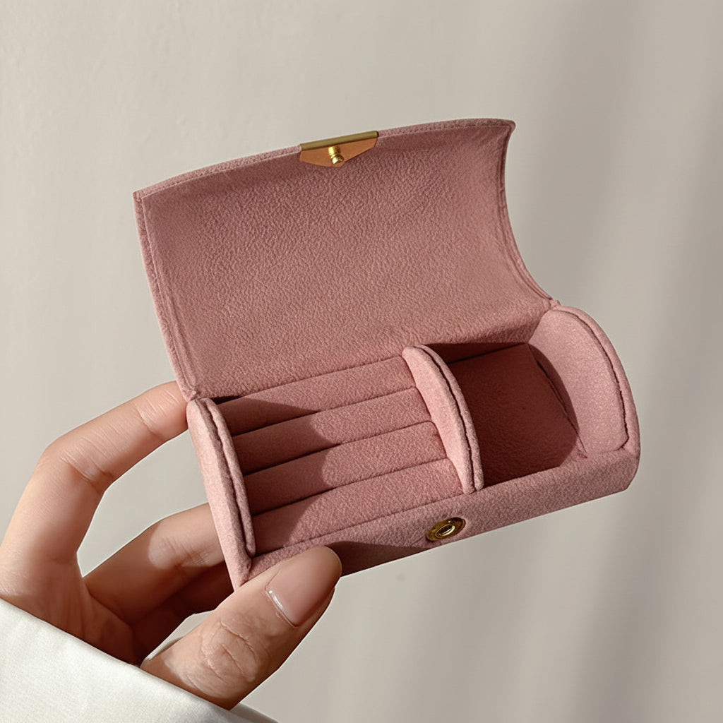 母の日 トラベルジュエリーボックス スナップ留め具付きオーガナイザー