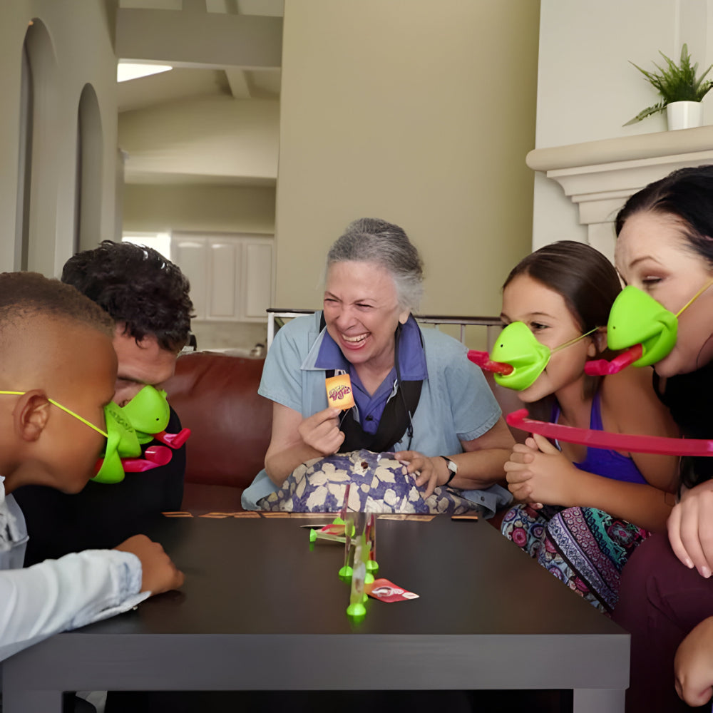 Kids Party Board Game With Chameleon Mask And Tongue Challenge