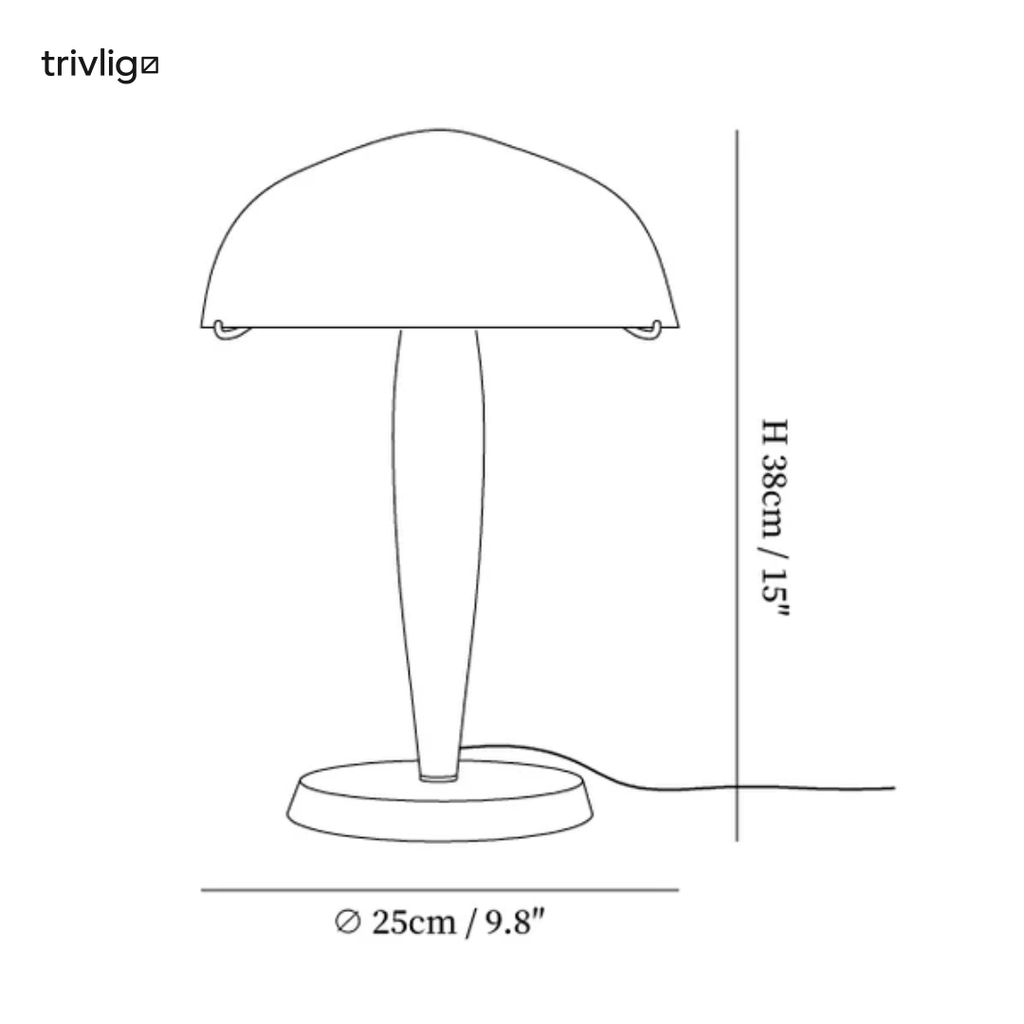 Verve Retro Bordlampe med Varm Stemningsbelysning til Sengen