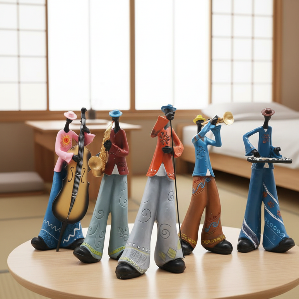 Elegant Abstract Jazz Music Resin Sculpture Figurine | Rosalyssa