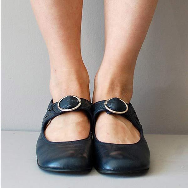 Arden's Classic Leather Sandals With Buckle And Arch Support