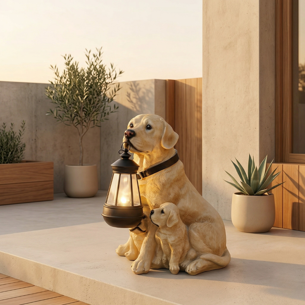 Solar Puppy Havepynt til udendørs terrasse og haveindretning | Rosalyssa